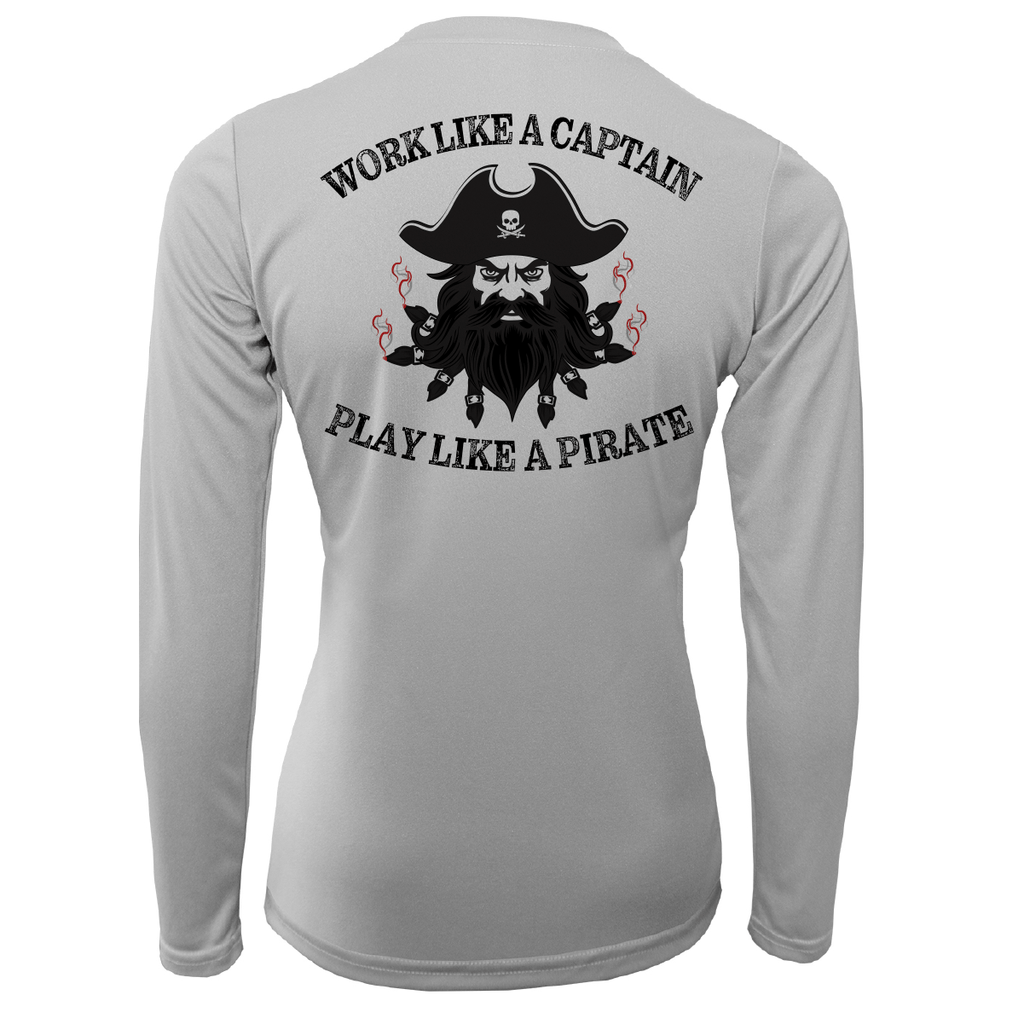 Saltwater Born Shirts S / SILVER Tampa Bay Blackbeard Women's Long Sleeve UPF 50+ Dry-Fit Shirt