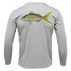 Saltwater Born Shirts S / SILVER Yellowtail Long Sleeve UPF 50+ Dry-Fit Shirt
