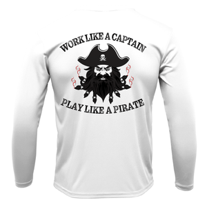 Saltwater Born Shirts S / WHITE Saltwater Born Blackbeard Long Sleeve UPF 50+ Dry-Fit Shirt