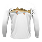 Saltwater Born Shirts S / WHITE Siesta Key, FL Redfish Long Sleeve UPF 50+ Dry-Fit Shirt