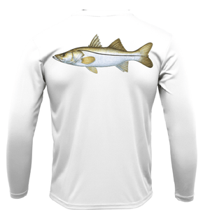 Saltwater Born Shirts S / WHITE Snook Long Sleeve UPF 50+ Dry-Fit Shirt