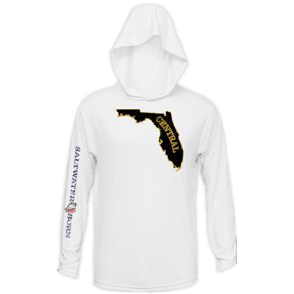 Saltwater Born Shirts S / WHITE UCF Black and Gold Long Sleeve UPF 50+ Dry-Fit Hoodie