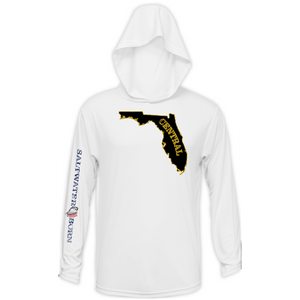 Saltwater Born Shirts S / WHITE UCF Black and Gold Long Sleeve UPF 50+ Dry-Fit Hoodie