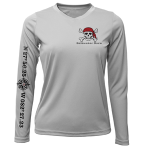 Saltwater Born Shirts Saltwater Born "All for Rum and Rum for All" Women's Long Sleeve UPF 50+ Dry-Fit Shirt
