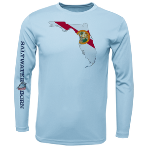 Saltwater Born Shirts Saltwater Born State of Florida Long Sleeve UPF 50+ Dry-Fit Shirt
