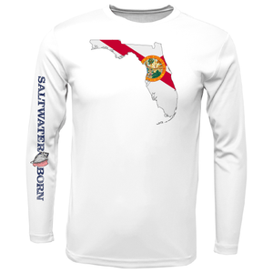 Saltwater Born Shirts Saltwater Born State of Florida Long Sleeve UPF 50+ Dry-Fit Shirt