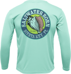 Saltwater Born Shirts Siesta Key, FL Florida Diver Long Sleeve UPF 50+ Dry-Fit Shirt
