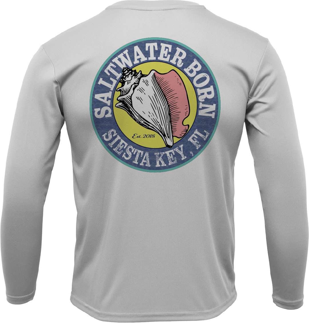 Saltwater Born Shirts Siesta Key, FL Florida Diver Long Sleeve UPF 50+ Dry-Fit Shirt