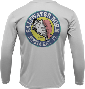 Saltwater Born Shirts Siesta Key, FL Florida Diver Long Sleeve UPF 50+ Dry-Fit Shirt