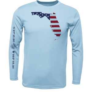 Saltwater Born Shirts Siesta Key, FL Florida USA Long Sleeve UPF 50+ Dry-Fit Shirt