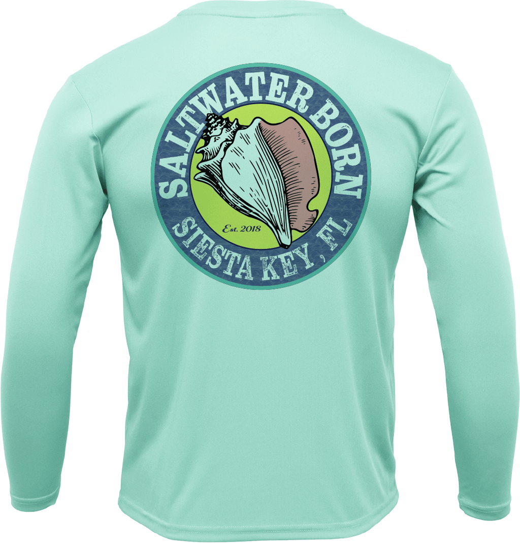 Saltwater Born Shirts Siesta Key, FL Florida USA Long Sleeve UPF 50+ Dry-Fit Shirt