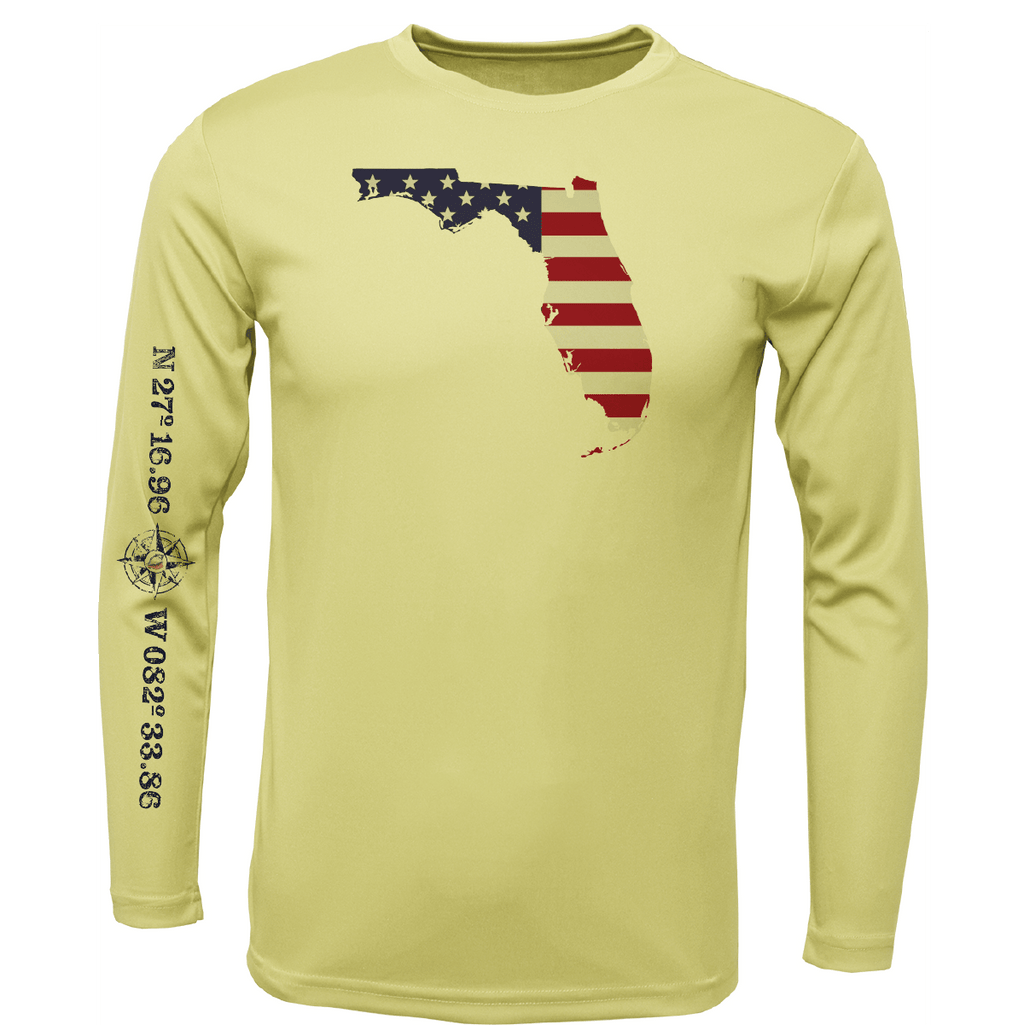 Saltwater Born Shirts Siesta Key, FL Florida USA Long Sleeve UPF 50+ Dry-Fit Shirt