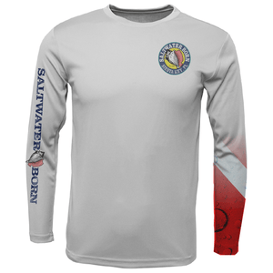Saltwater Born Shirts Siesta Key, FL Hogfish Diver with Scuba Sleeve LS UPF 50+ Dry-Fit Shirt