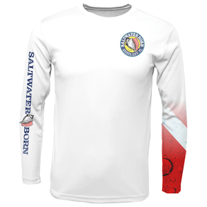 Saltwater Born Shirts Siesta Key, FL Lobster with Scuba Sleeve LS UPF 50+ Dry-Fit Shirt
