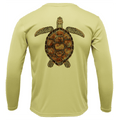 Saltwater Born Shirts Siesta Key, FL Realistic Turtle Long Sleeve UPF 50+ Dry-Fit Shirt
