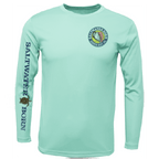 Saltwater Born Shirts Siesta Key, FL Realistic Turtle Long Sleeve UPF 50+ Dry-Fit Shirt