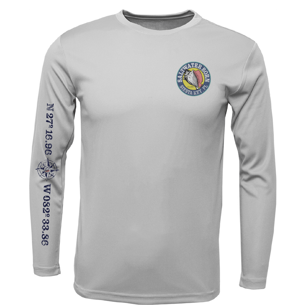 Saltwater Born Shirts Siesta Key, FL Snook Long Sleeve UPF 50+ Dry-Fit Shirt