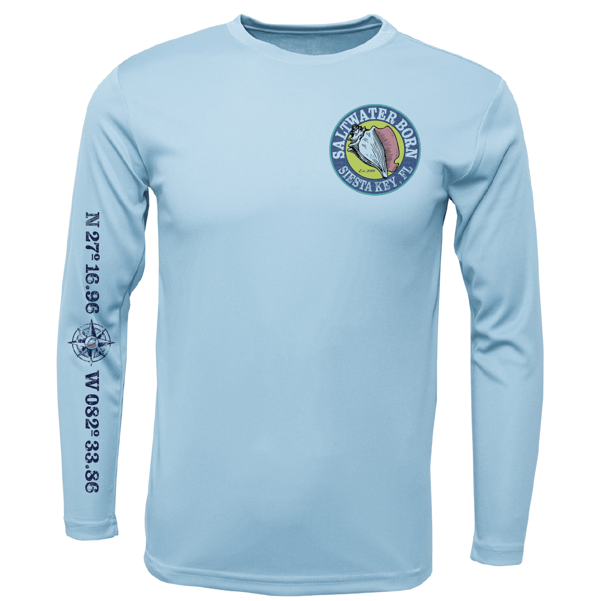 Saltwater Born Shirts Siesta Key, FL "Surrender The Booty" Long Sleeve UPF 50+ Dry-Fit Shirt