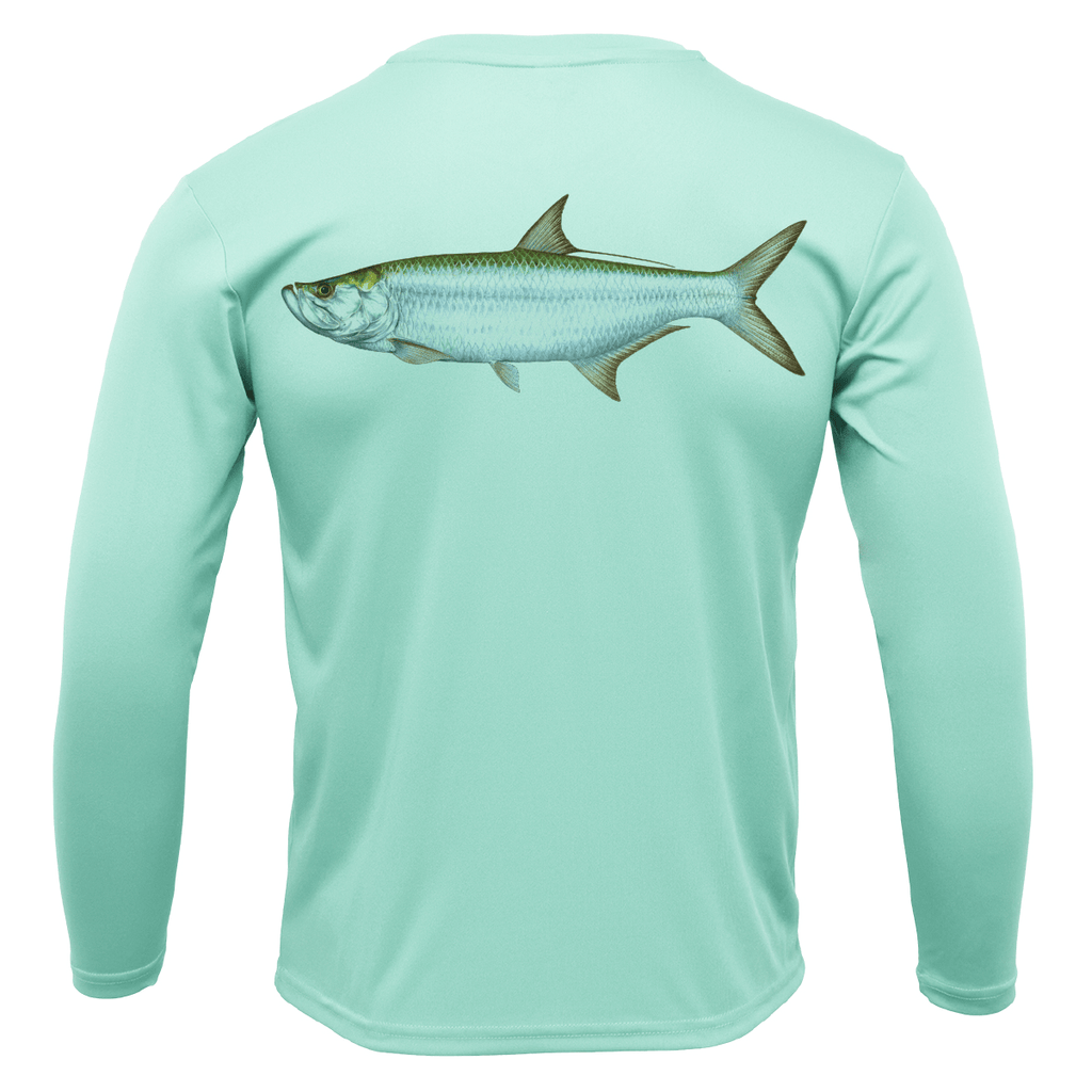 Saltwater Born Shirts Siesta Key, FL Tarpon Long Sleeve UPF 50+ Dry-Fit Shirt