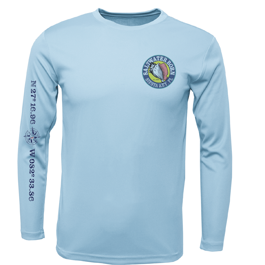 Saltwater Born Shirts Siesta Key, FL Tarpon Long Sleeve UPF 50+ Dry-Fit Shirt