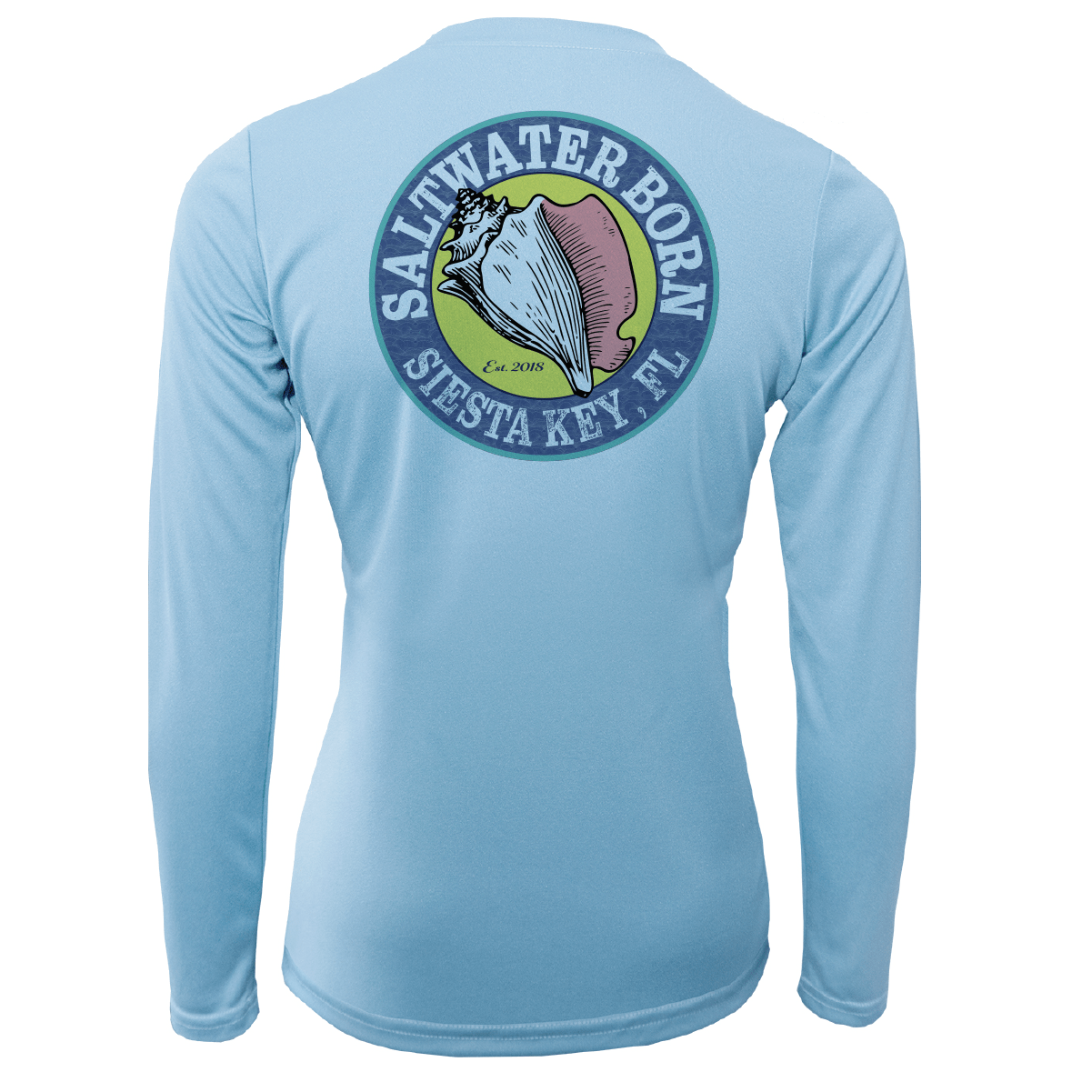 Saltwater Born Shirts Siesta Key Horseshoe Crab Women's Long Sleeve UPF 50+ Dry-Fit Shirt