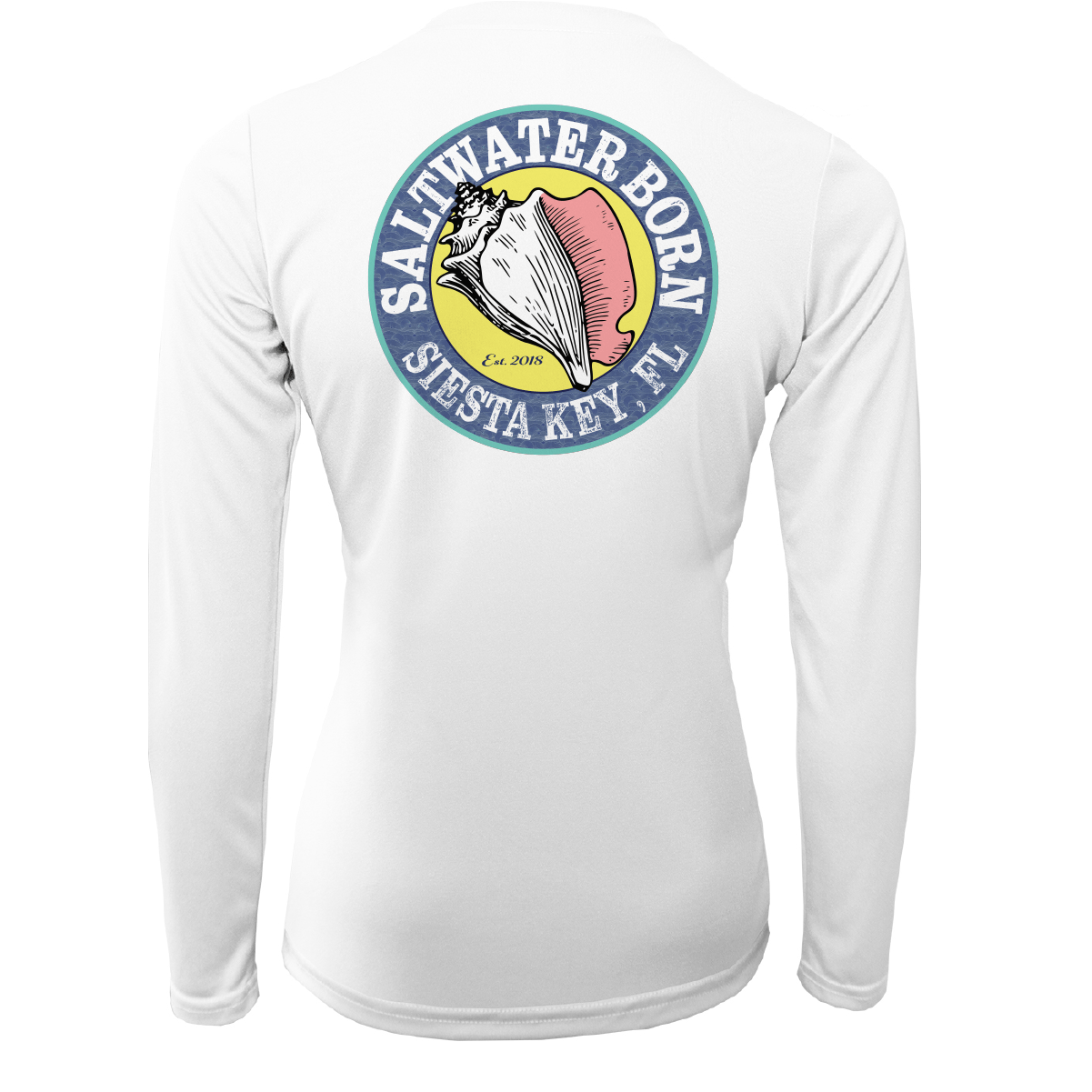 Saltwater Born Shirts Siesta Key Horseshoe Crab Women's Long Sleeve UPF 50+ Dry-Fit Shirt