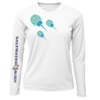 Saltwater Born Shirts Siesta Key Horseshoe Crab Women's Long Sleeve UPF 50+ Dry-Fit Shirt