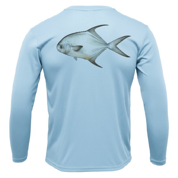 Saltwater Born Shirts Siesta Key Permit Long Sleeve UPF 50+ Dry-Fit Shirt
