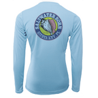 Saltwater Born Shirts Siesta Key "Saltwater Hair...Don't Care" Long Sleeve UPF 50+ Dry-Fit Shirt