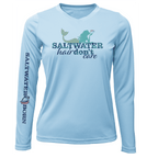 Saltwater Born Shirts Siesta Key "Saltwater Hair...Don't Care" Long Sleeve UPF 50+ Dry-Fit Shirt