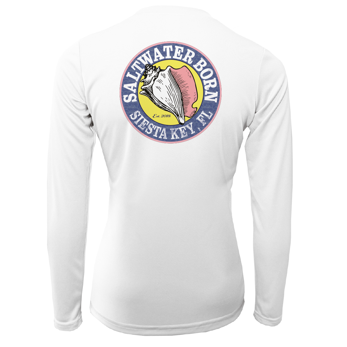 Saltwater Born Shirts Siesta Key "Saltwater Hair...Don't Care" Long Sleeve UPF 50+ Dry-Fit Shirt