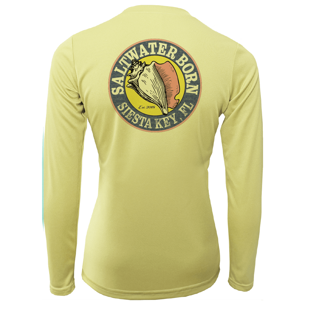 Saltwater Born Shirts Siesta Key "Saltwater Hair...Don't Care" Long Sleeve UPF 50+ Dry-Fit Shirt