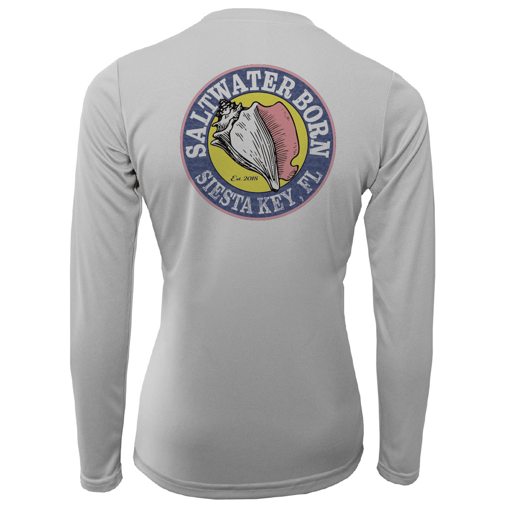 Saltwater Born Shirts Siesta Key "Saltwater Hair...Don't Care" Long Sleeve UPF 50+ Dry-Fit Shirt