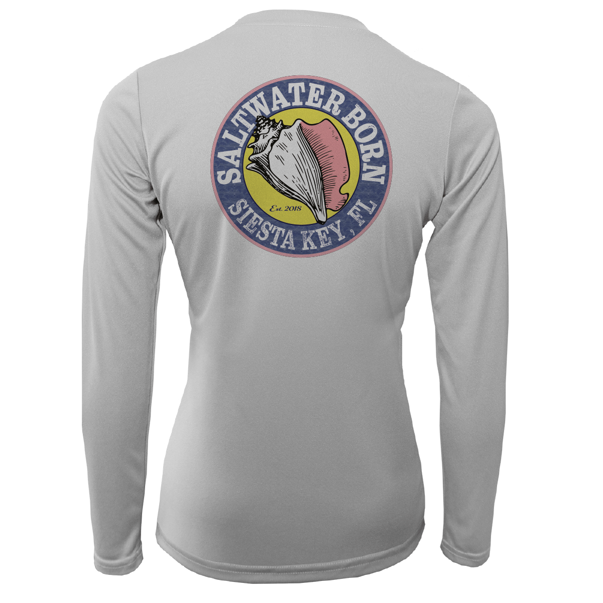 Saltwater Born Shirts Siesta Key "Saltwater Hair...Don't Care" Long Sleeve UPF 50+ Dry-Fit Shirt