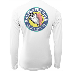 Saltwater Born Shirts Siesta Key "Saltwater Heals Everything" Long Sleeve UPF 50+ Dry-Fit Shirt