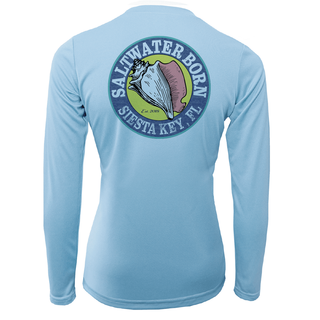 Saltwater Born Shirts Siesta Key "Saltwater Heals Everything" Long Sleeve UPF 50+ Dry-Fit Shirt