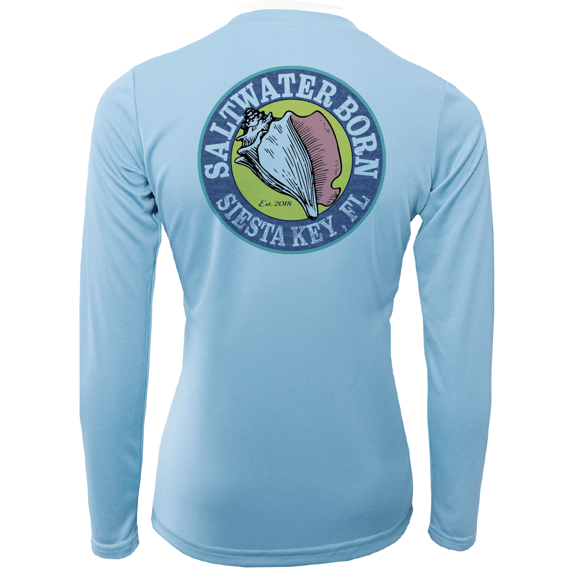 Saltwater Born Shirts Siesta Key "Saltwater Heals Everything" Long Sleeve UPF 50+ Dry-Fit Shirt