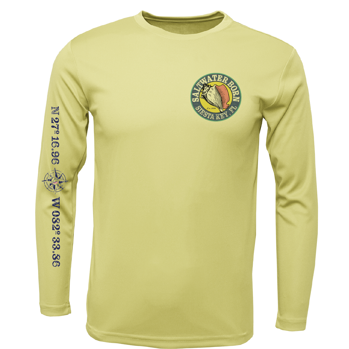 Saltwater Born Shirts Siesta Key Snapper Long Sleeve UPF 50+ Dry-Fit Shirt
