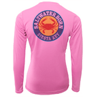 Saltwater Born Shirts Siesta Key Steamed Crab Women's Long Sleeve UPF 50+ Dry-Fit Shirt