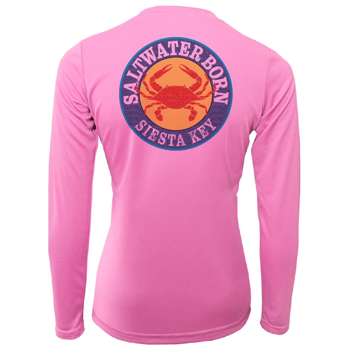 Saltwater Born Shirts Siesta Key Steamed Crab Women's Long Sleeve UPF 50+ Dry-Fit Shirt
