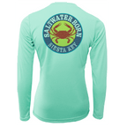 Saltwater Born Shirts Siesta Key Steamed Crab Women's Long Sleeve UPF 50+ Dry-Fit Shirt