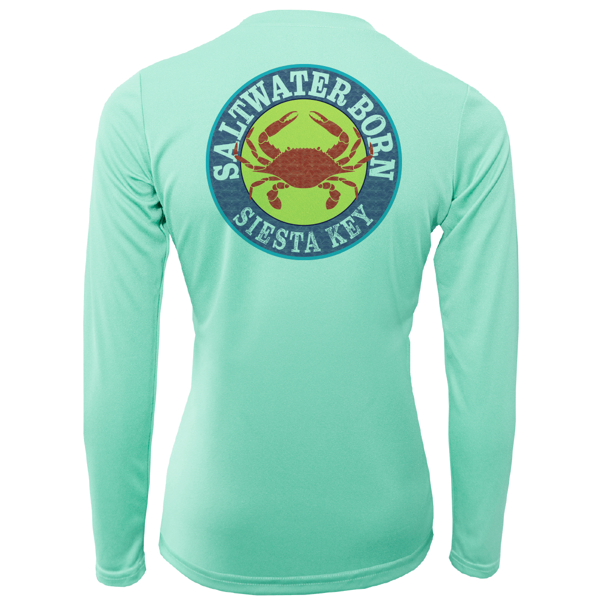 Saltwater Born Shirts Siesta Key Steamed Crab Women's Long Sleeve UPF 50+ Dry-Fit Shirt