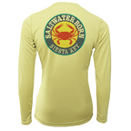 Saltwater Born Shirts Siesta Key Steamed Crab Women's Long Sleeve UPF 50+ Dry-Fit Shirt