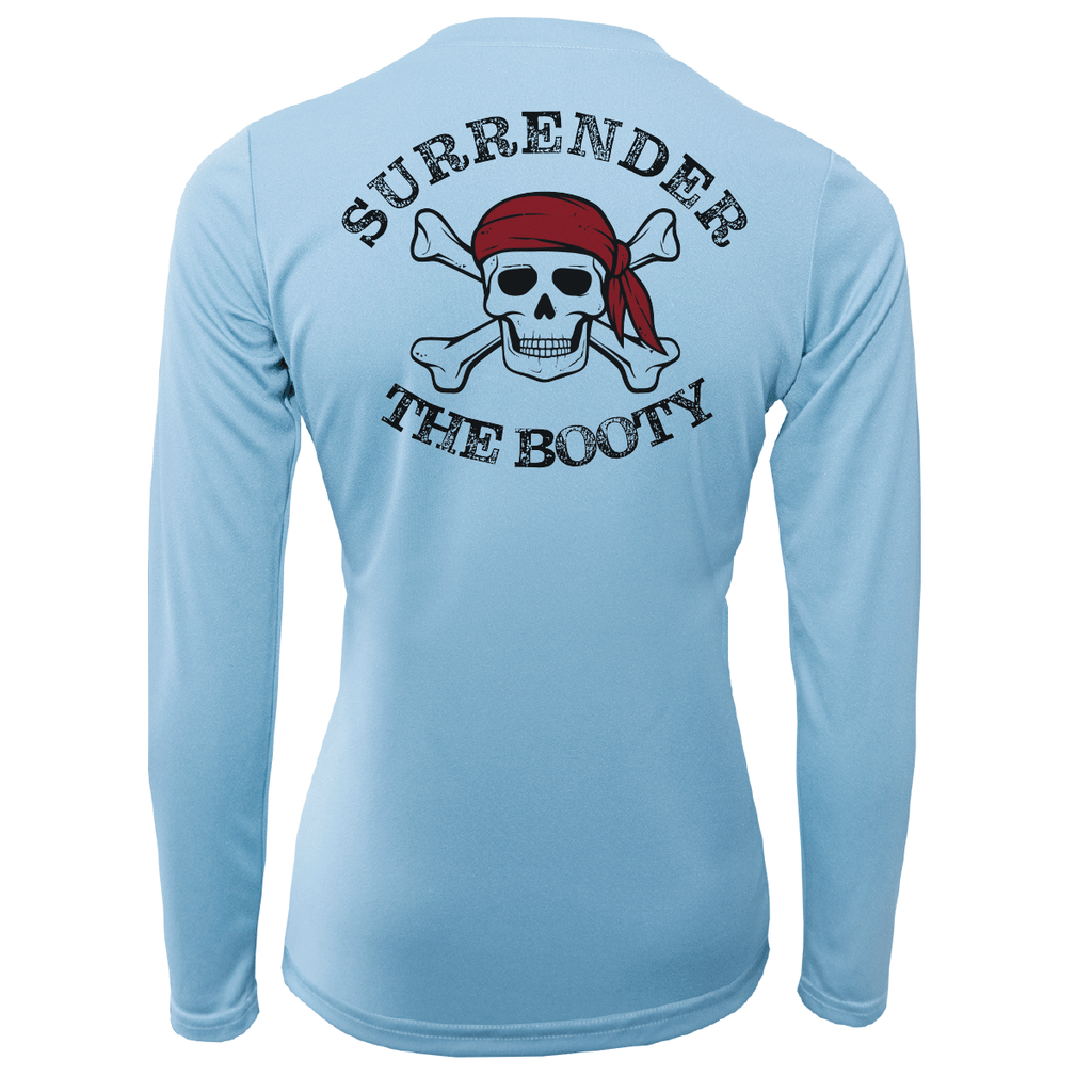 Saltwater Born Shirts Siesta Key "Surrender The Booty" Women's Long Sleeve UPF 50+ Dry-Fit Shirt
