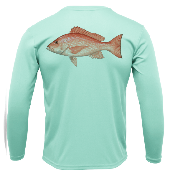 Saltwater Born Shirts Snapper Long Sleeve UPF 50+ Dry-Fit Shirt