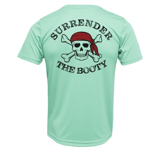 Saltwater Born Shirts St. Pete Beach, FL "Surrender The Booty" Men's Short Sleeve UPF 50+ Dry-Fit Shirt