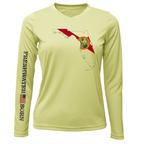 Saltwater Born Shirts State of Florida Freshwater Born Women's Long Sleeve UPF 50+ Dry-Fit Shirt