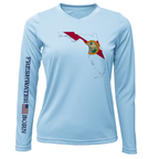 Saltwater Born Shirts State of Florida Freshwater Born Women's Long Sleeve UPF 50+ Dry-Fit Shirt