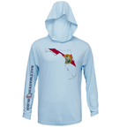 SALTWATER BORN Shirts State of Florida Long Sleeve UPF 50+ Dry-Fit Hoodie