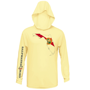 Saltwater Born Shirts State of Florida Long Sleeve UPF 50+ Dry-Fit Hoodie